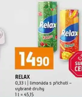 Terno RELAX 0,33l limonáda s příchuti vybrané druhy nabídka