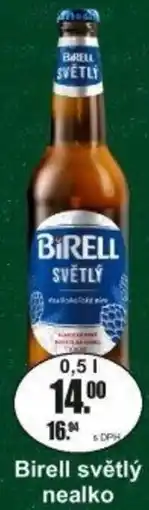 Adam Birell světlý nealko nabídka