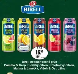 Adam Birell nealkoholické pivo Pomelo & Grep, Sicilský citron, Polotmavý citron, Malina & Limetka, Višeň & Ostružina nabídka