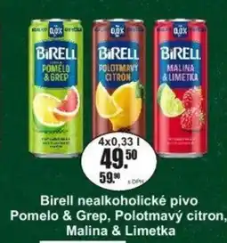 Adam Birell nealkoholické pivo Pomelo & Grep, Polotmavý citron, Malina & Limetka nabídka