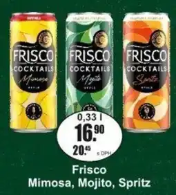 Adam Frisco Mimosa, Mojito, Spritz nabídka