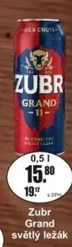 Adam Zubr Grand světlý ležák nabídka