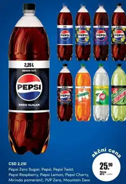 Adam Pepsi Zero Sugar, Pepsi, Pepsi Twist, nabídka