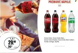 Adam Coca Cola, Coca Cola Zero, Coca Cola Cherry, Coca Cola Zero kofein, Fanta orange, Sprite nabídka