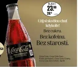 Adam Coca Cola, Coca Cola Zero, Fanta pomeranč, Coca Cola Cherry, Coca Cola Zero kofein, Sprite nabídka