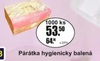 Adam Párátka hygienicky balená nabídka