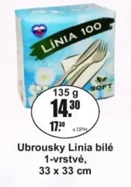 Adam Ubrousky Linia bílé 1-vrstvé 33 x 33 cm nabídka