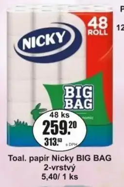 Adam Toal. papír Nicky BIG BAG 2-vrstvý nabídka
