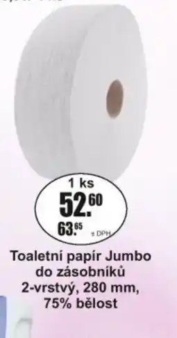 Adam Toaletní papír Jumbo do zásobníků 2-vrstvý, 280 mm, 75% bělost nabídka