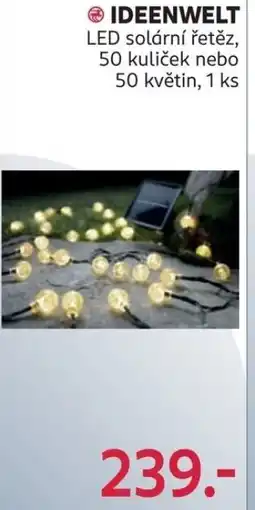 Rossmann IDEENWELT LED solární řetěz, 50 kuliček nebo 50 květin nabídka