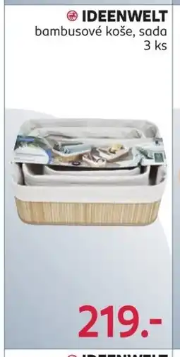 Rossmann IDEENWELT bambusové koše, sada nabídka