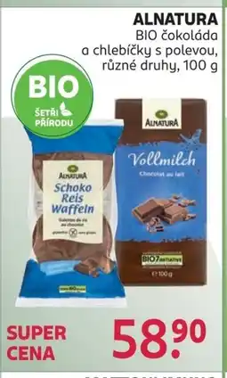 Rossmann ALNATURA BIO čokoláda a chlebíčky s polevou nabídka