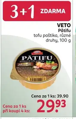 Rossmann VETO Pâtifu tofu paštika nabídka