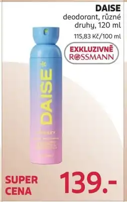 Rossmann DAISE deodorant nabídka