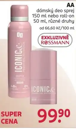 Rossmann AA dámský deo sprej nabídka
