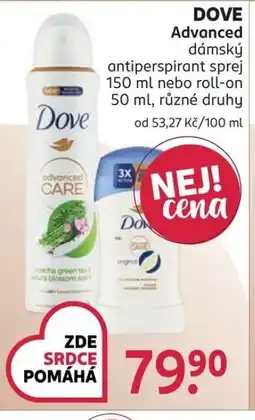 Rossmann DOVE Advanced dámský antiperspirant sprej nabídka
