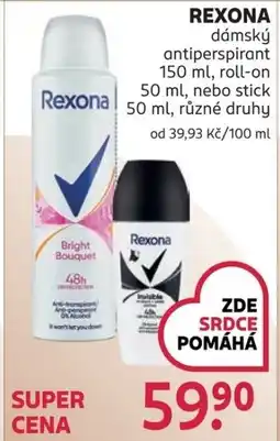 Rossmann REXONA dámský antiperspirant nabídka
