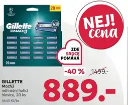 Rossmann GILLETTE Mach3 nabídka