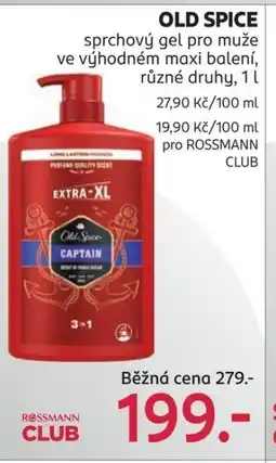 Rossmann OLD SPICE sprchový gel pro muže nabídka