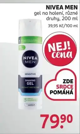Rossmann NIVEA MEN gel na holení nabídka