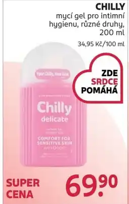 Rossmann CHILLY mycí gel pro intimní hygienu nabídka