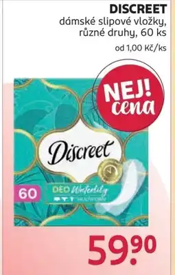 Rossmann DISCREET dámské slipové vložky nabídka