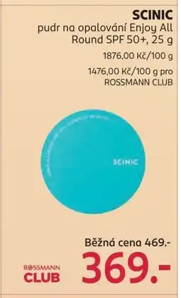 Rossmann SCINIC pudr na opalování Enjoy All Round SPF 50+ nabídka