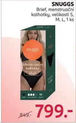 Rossmann SNUGGS Brief, menstruační kalhotky nabídka