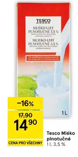 Tesco Tesco Mléko plnotučné nabídka