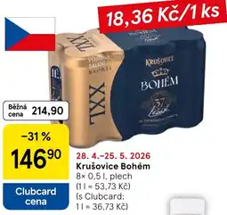 Tesco Krušovice Bohém nabídka
