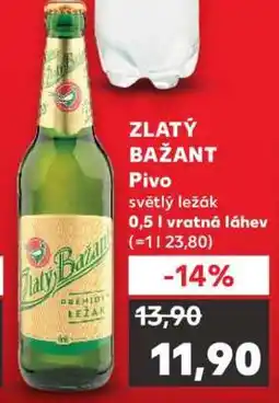 Kaufland ZLATÝ BAŽANT Pivo nabídka