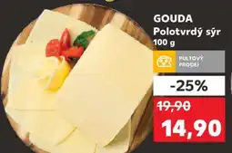 Kaufland GOUDA Polotvrdý sýr 100 g nabídka
