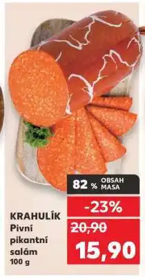 Kaufland KRAHULÍK Pivní pikantní salám 100 g nabídka