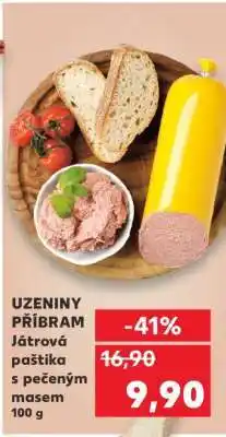 Kaufland UZENINY PŘÍBRAM Játrová paštika s pečeným masem 100 g nabídka
