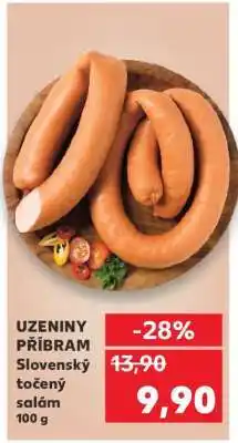 Kaufland UZENINY PŘÍBRAM Slovenský točený salám 100 g nabídka
