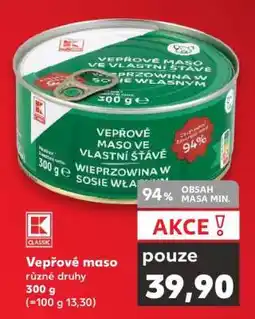 Kaufland Vepřové maso různé druhy nabídka