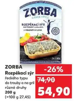 Kaufland ZORBA Rozpékací sýr nabídka