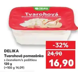 Kaufland DELlKA Tvarohová pomazánka s česnekem/s pažitkou nabídka
