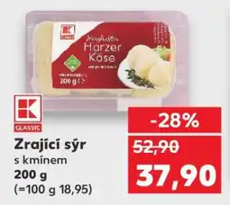 Kaufland Zrající sýr s kmínem nabídka