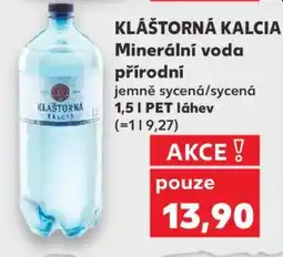 Kaufland Kláštorná kalcia minerální voda nabídka