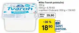 Tesco Milko Tvaroh polotučný nabídka