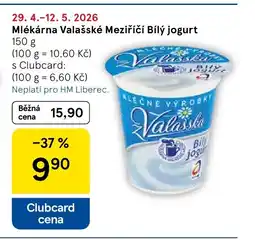 Tesco Mlékárna Valašské Meziříčí Bílý jogurt nabídka
