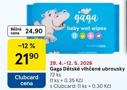 Tesco Gaga Dětské vlhčené ubrousky nabídka
