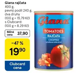 Tesco Giana rajčata nabídka
