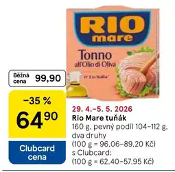 Tesco Rio Mare tuňák nabídka