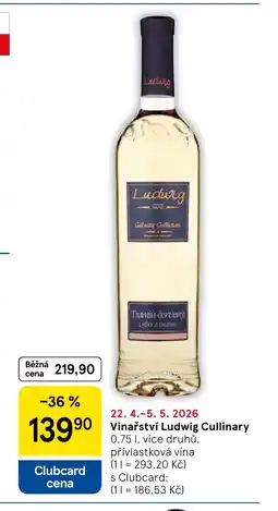 Tesco Vinařství Ludwig Cullinary nabídka