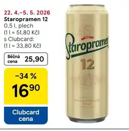 Tesco Staropramen 12 nabídka