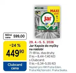 Tesco Jar Kapsle do myčky na nádobí nabídka
