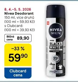 Tesco Nivea Deodorant nabídka