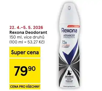 Tesco Rexona Deodorant nabídka
